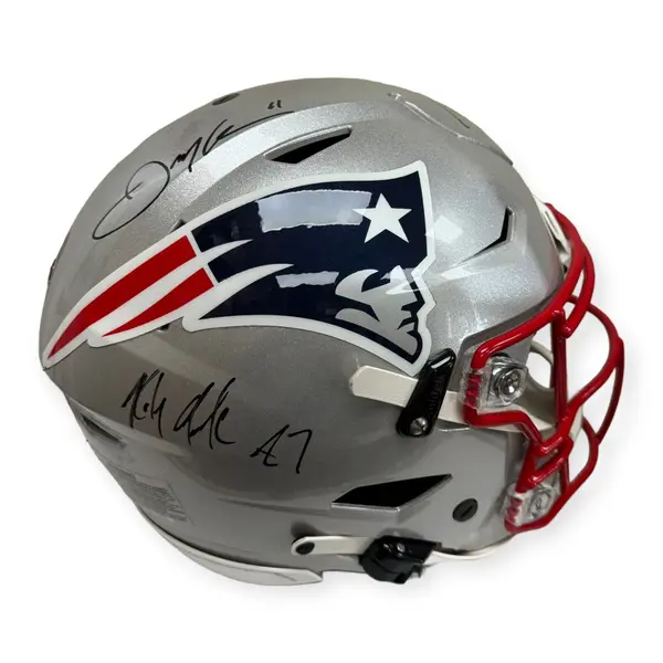 Tom Brady, Julian Edelman & Rob Gronkowski Patriots Autographed Flex Helmet Fanatics