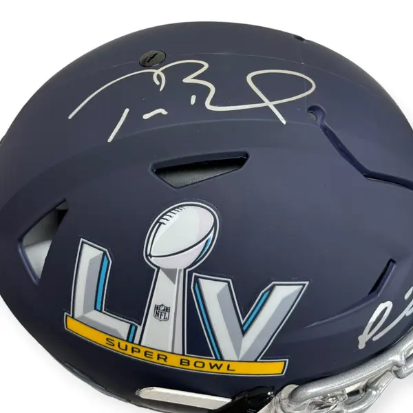 Tom Brady & Patrick Mahomes Autographed Super Bowl LV Flex Helmet LE /15 Fanatics