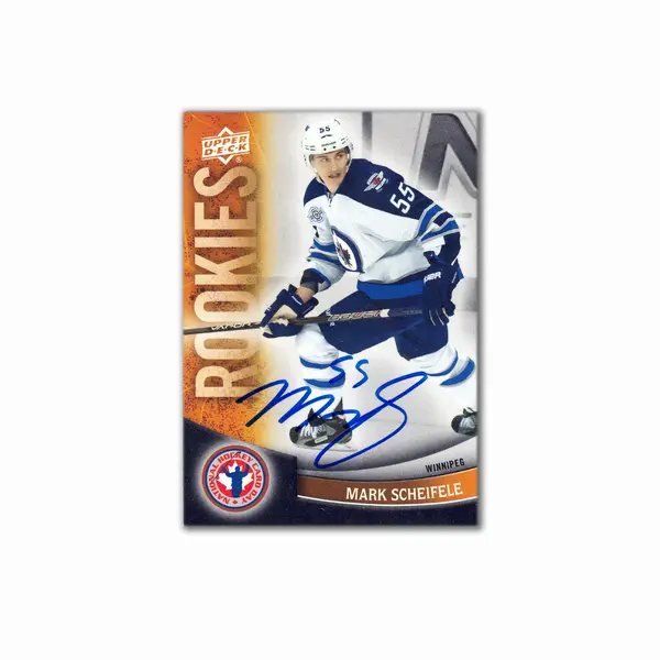 2011-12 UD Rookies National Hockey Card Day #4 MARK SCHEIFELE Autographed Rookie Card