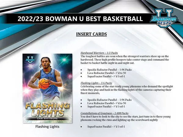 2022-23 Bowman Best University Basketball Hobby Box