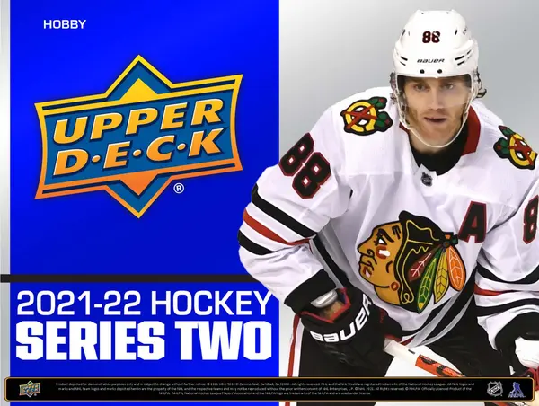 2021-22 Upper Deck Series 2 Hockey Case of 12 Hobby Box