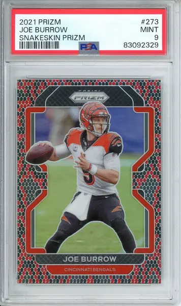 2021 Panini Prizm Joe Burrow #273 Snakeskin Prizm SSP MINT PSA 9