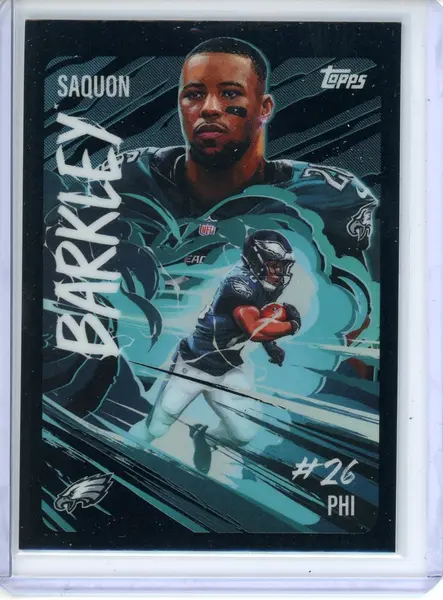 2025 Topps Chrome Saquon Barkley Ultra Violet #UV-20