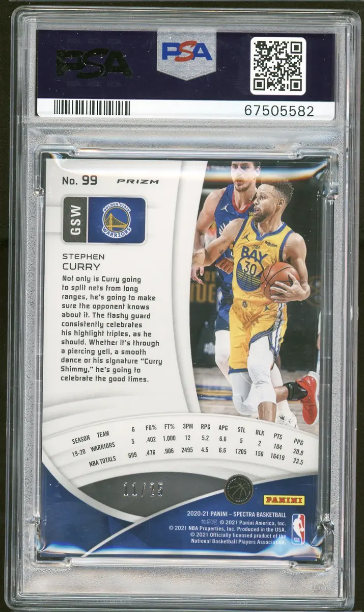 2020 Panini Spectra Stephen Curry #99 Meta PSA 9 on Fanatics Collect