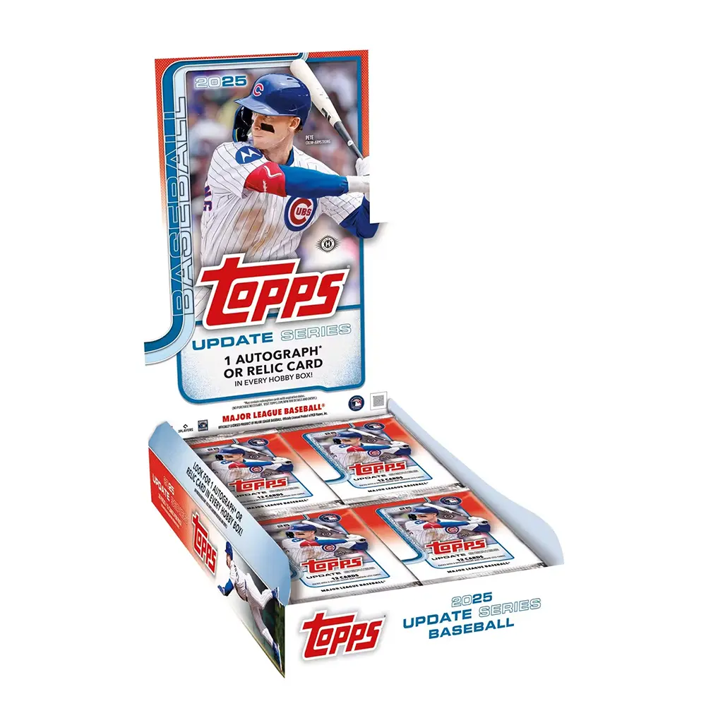 2025 topps updates baseball trading cards 20ct booster display box Update Series Card Retail 20 Packs, 14 per Pack Look for Autograph & Relic Cards, Retail Exclusive Holo Foil Parallels : Sports & Outdoors Collectors will find fan 2025 Topps Updates Baseball Trading