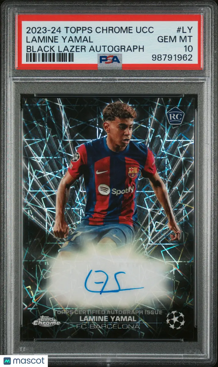 2023-24 Topps Chrome UEFA Club Competitions Black Lazer Autographs
