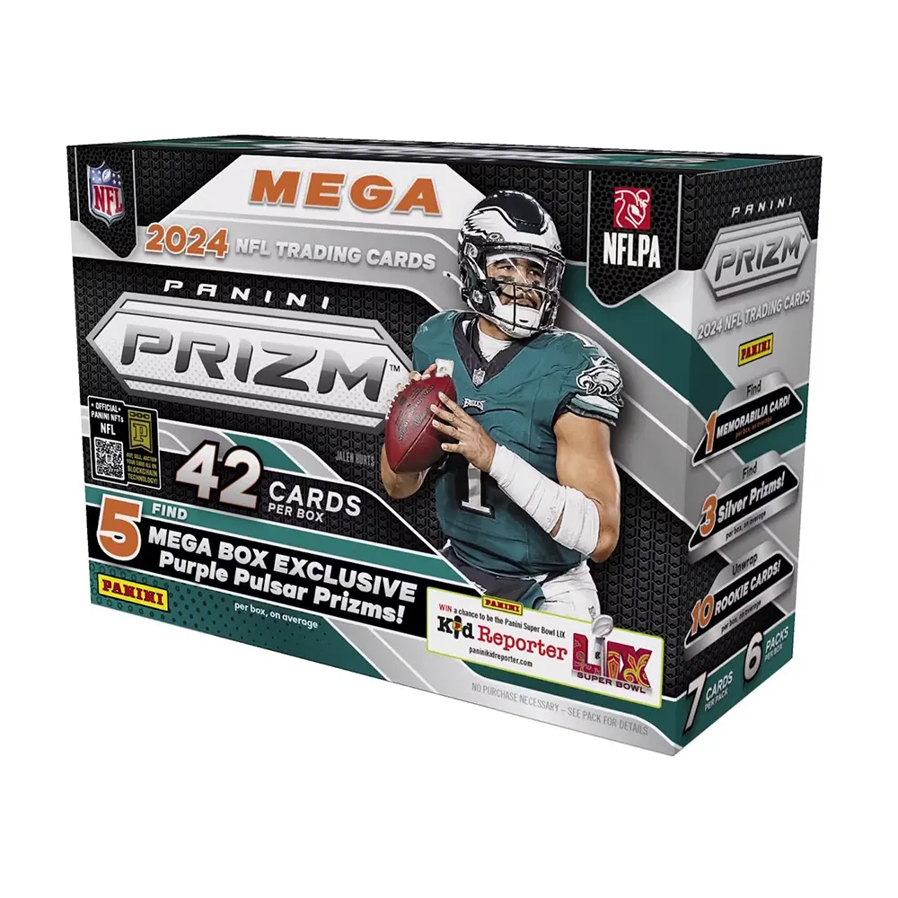 2024 Panini Prizm Football Hobby Mega Box (Purple Pulsar Prizms