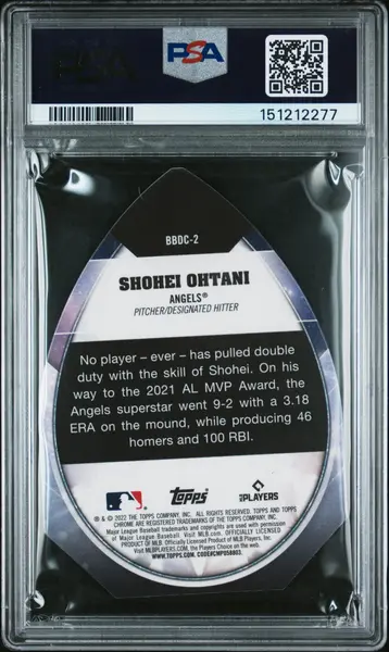 2022 Topps Chrome Ben Baller Ben's Diamond Die-Cuts Shohei Ohtani #2 PSA 10