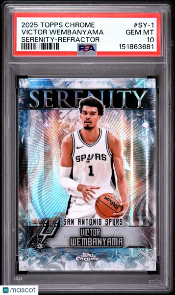 2025 Topps Chrome Serenity Victor Wembanyama #SY-1 Refractor PSA 10