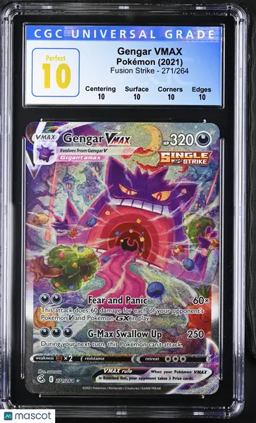 2021 Pokemon Sword & Shield: Fusion Strike Gengar VMAX Full Art Secret Rare  #271 CGC 10 | Card Ladder