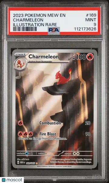 2023 Pokemon Mew EN-151 Charmeleon #169 Illustration Rare PSA 9