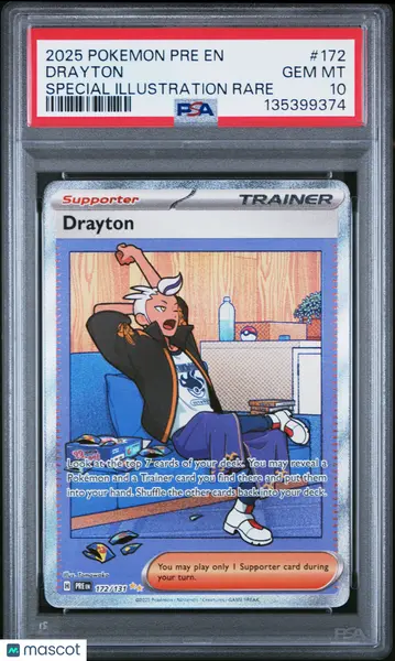 2025 Pokemon Pre EN-Prismatic Evolutions Drayton #172 SIR PSA 10