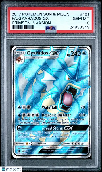 2017 POKEMON SUN & MOON CRIMSON INVASION #101 FA/GYARADOS GX CRIMSON INVASION