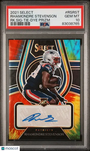 2021 Panini Select Signature Rhamondre Stevenson #RSRST SIG Tie