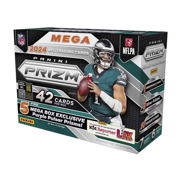 2024 Panini Prizm Football Hobby Mega Box (Purple Pulsar Prizms