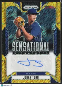 2025 Panini Prizm Sensational Signatures Jonah Tong #SS-JT Gold