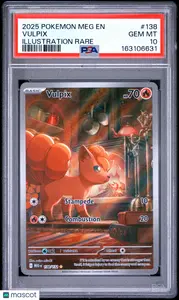 2025 Pokemon Meg EN-Mega Evolution Vulpix #138 Illustration Rare PSA 10