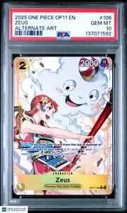2025 One Piece Op11-A Fist Of Divine Speed Zeus #106 Alternate Art