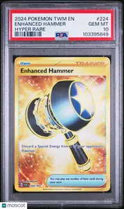2024 Pokemon TWM EN-Twilight Masquerade Enhanced Hammer #224 Hyper Rare PSA 10
