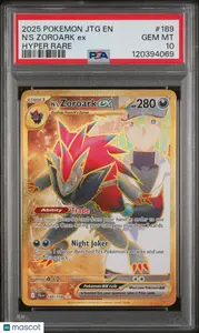 2025 Pokemon Japanese SV Black Bolt SAR N's Plot #173 CGC 10 GEM