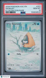 2026 Pokemon Asc EN-Ascended Heroes Snorunt #227 Illustration Rare PSA 10