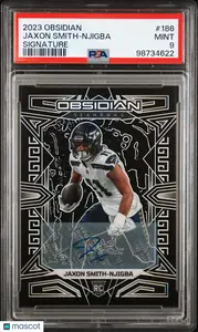 2023 Panini Obsidian Jaxon Smith-Njigba #186 Signature PSA 9 on