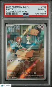 2023 Pokemon Svi EN-Scarlet & Violet Ralts #211 Illustration Rare PSA 8