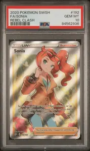 2020 Pokemon 2020 Pokemon Sword & Shield Rebel Clash #192 Fa/Sonia Rebel Clash PSA 10 #192 Base PSA 10