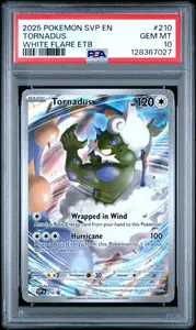 2025 Pokemon Svp En-Sv Black Star Promo #210 Tornadus White Flare Etb PSA 10