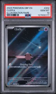2023 POKEMON OBF EN-OBSIDIAN FLAMES CLEFFA #202 ILLUSTRATION RARE PSA 10