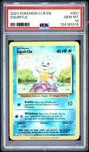 2023 POKEMON CLB-TRADING CARD GAME CLASSIC BLASTOISE & SUICUNE ex DECK SQUIRTLE #001 PSA 10