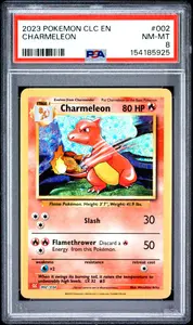 2023 POKEMON CLC-TRADING CARD GAME CLASSIC CHARIZARD & HO-OH ex DECK CHARMELEON #002 PSA 8