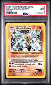 2000 POKEMON GYM CHALLENGE GIOVANNI'S MACHAMP #6 HOLO PSA 9