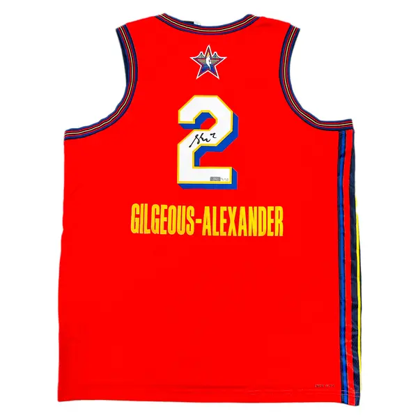 Shai Gilgeous-Alexander Autographed OKC Red Nike 2025 NBA All-Star Game Swingman Jersey Panini LE 50
