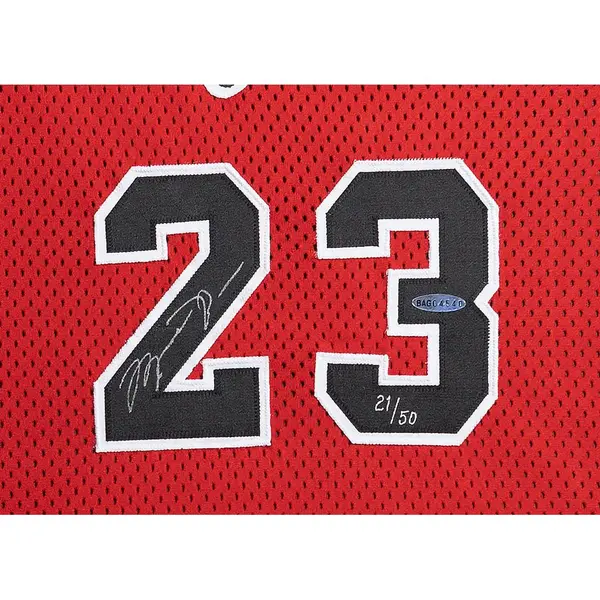 MICHAEL JORDAN Autographed Chicago Bulls Original Champion Rookie Jersey UDA LE 21/50