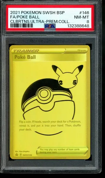 2021 Pokemon Celebrations Poke Ball Ultra Premium Collection SWSH146 PSA 8