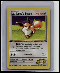 Lt. Surge's Eevee 51/132 Gym Challenge Pokémon 1st Edition