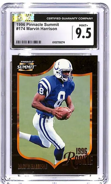 1996 Pinnacle Summit Marvin Harrison #174 Rookie RC CGC 9.5 Colts
