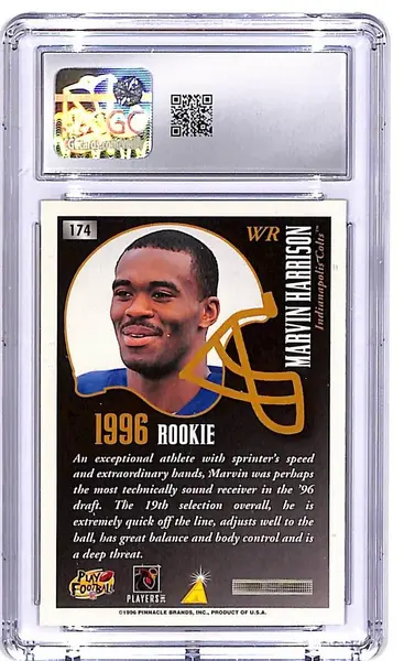 1996 Pinnacle Summit Marvin Harrison #174 Rookie RC CGC 9.5 Colts