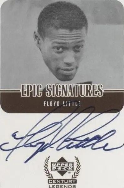 1999 Upper Deck Century Legends Epic Signatures Floyd Little #FL (AU) Broncos
