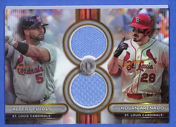2024 Albert Pujols and Nolan Arenado Topps Tribute Duel Relic DR2-PA  #8/75