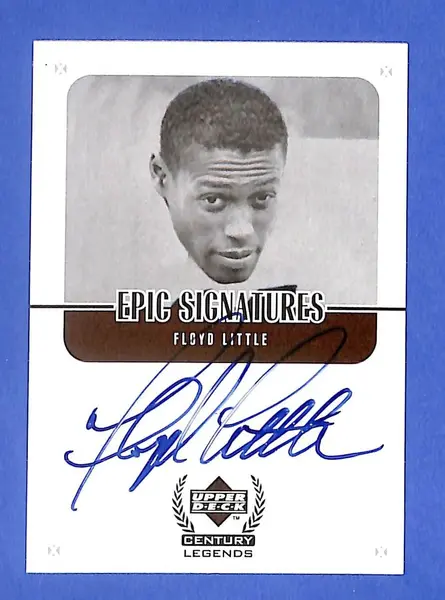 1999 Upper Deck Century Legends Epic Signatures Floyd Little #FL (AU) Broncos