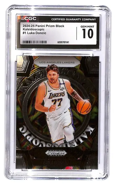 2024-25 Luka Dončić Panini Prizm Black Kaleidoscopic #1 CGC Mint 10
