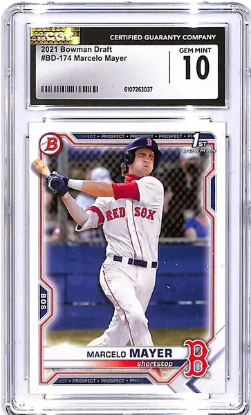 2021 Bowman Draft Marcelo Mayer Rookie RC CGC 10 Red Sox