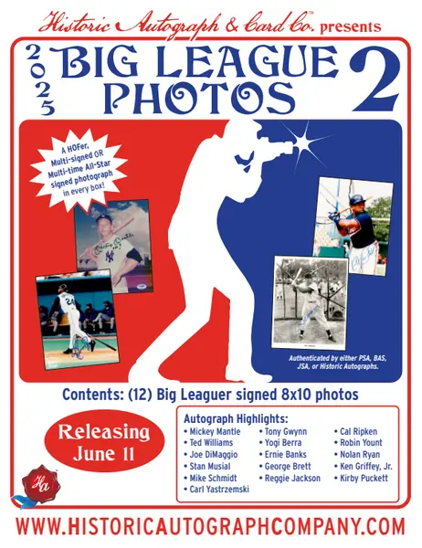 2025 Historic Autographs Big League Photos Autograph Edition Series 2 Baseball Box