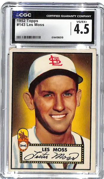 1952 Les Moss Topps #143 CGC Very Good 4.5
