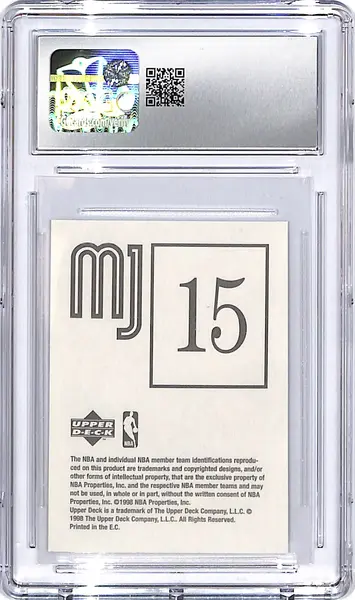 1998-99 Upper Deck MJ Stickers Michael Jordan #15 CGC 9 Bulls
