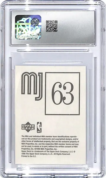 1998-99 Upper Deck MJ Stickers Michael Jordan #63 CGC 9 Bulls