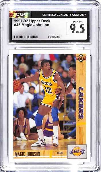 1991-92 Upper Deck Magic Johnson #45 CGC 9.5 Lakers