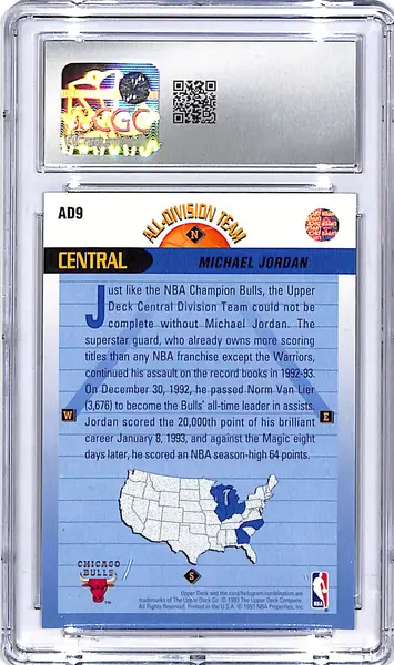 1992-93 Upper Deck Michael Jordan All Division Team CGC 9 Bulls